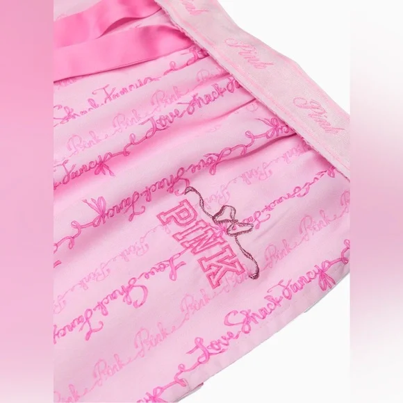 Large set LoveShackFancy x PINK silky pajama pants PJ - Picture 7 of 7